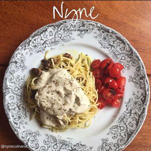 Carbonara at Nyne Culinaria Artesanal Vegana in Fortaleza