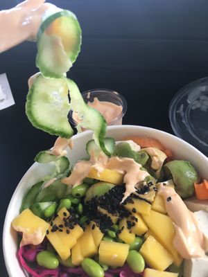 Beautiful cucumbers) at Enso Vegan Lifestyle Bar in Limassol