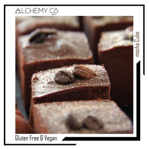 Vegan + Gluten Free Coffee Ganache Cubes with Ginseng  at Enso Vegan Lifestyle Bar in Limassol