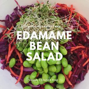 Vegan + Gluten Free Edamame Bean Salad with Black Rice at Enso Vegan Lifestyle Bar in Limassol
