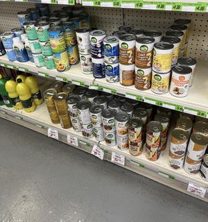 Canned goods  at Sam Coco Trading in Annerley
