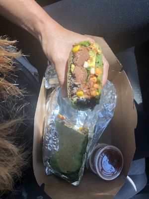 BYO burrito is SO DELICIOUS.  That vegan fresco is amazing!  Can’t believe it’s not real cheese. at Toluca in Dallas