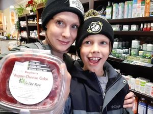In The Raw Raspberry Vegan Cheesecake at Honeycomb Health Market in Truro