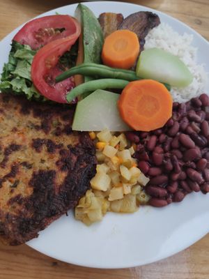 Casado vegano at Restobar Balú in Quepos