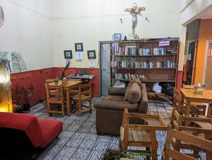 Indoor seating at Restobar Balú in Quepos