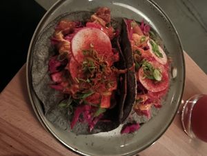 Banana leaf tacos at Mestizo in Portland