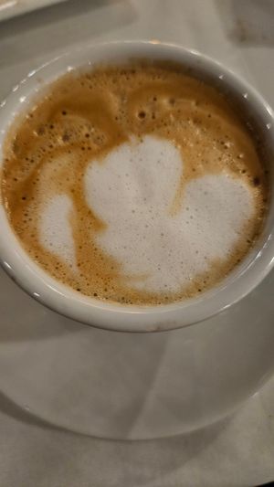 Decaf macciato at Amor Di Pasta in Miami
