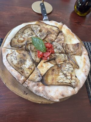 Eggplant focaccia  at Amor Di Pasta in Miami
