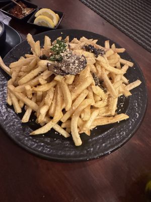 Truffle fries  at Amor Di Pasta in Miami