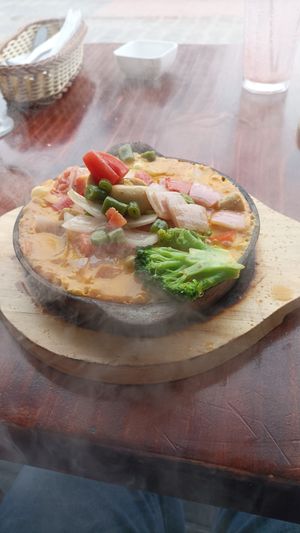 Quinoa soup at Karamba Restobar  in Paracas