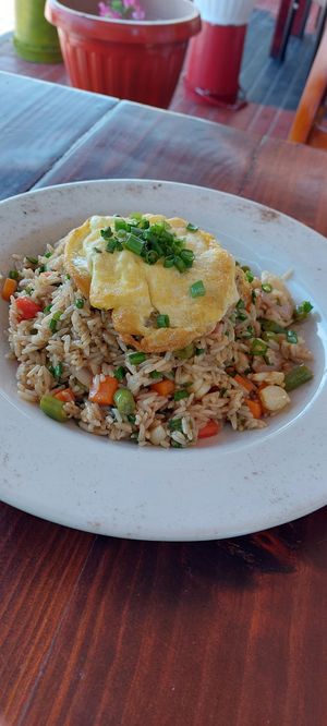 Large portions friendly people and draft beer. Recommend! at Karamba Restobar  in Paracas