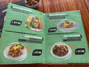 Veg menu 2025  at Karamba Restobar  in Paracas