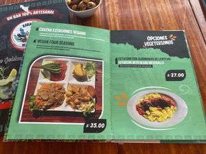 Veg menu 2025  at Karamba Restobar  in Paracas