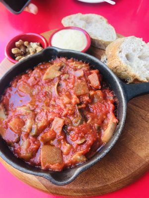 Vegan menemen (shakshuka)   at Sonder in Pristina