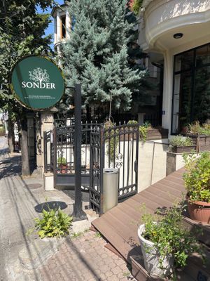 Exterior with Sonder sign at Sonder in Pristina
