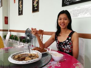 Noodles at M and W Healthy Vegetarian Restaurant in Kepong