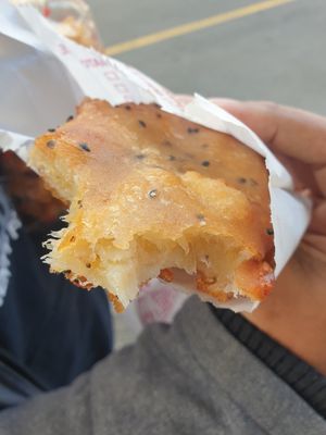 Banana fritter: delicious when freshly fried at To's Bakery & Cafe in Footscray