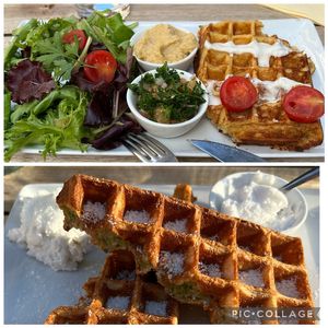 Falafel Waffle & Waffle Coco  at La Gaufrerie in Paris