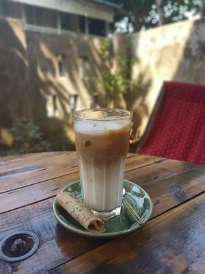 Iced Latte, with soy milk or coconut milk at Little Eden in Dawei in Dawei