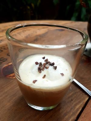 Afogado with coconut ice cream at Little Eden in Dawei in Dawei