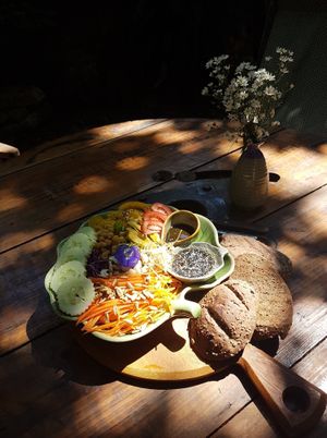Little Eden Salad with bread at Little Eden in Dawei in Dawei