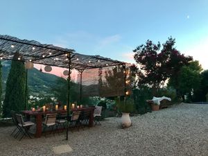 Diner in the garden, divine! at Laure in Provence in Nyons