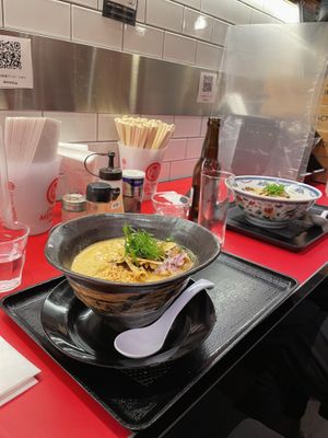 Both vegan ramens (thick broth) 🤤  at Jikasei Mensho in Tokyo