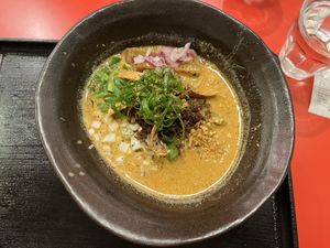 Vegan tan tan ramen, out of this world good  at Jikasei Mensho in Tokyo