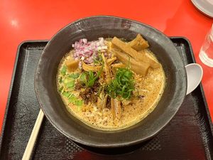 vegan ramen with extra menma so amazing  at Jikasei Mensho in Tokyo