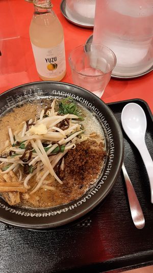 Vegan Miso Ramen with Spring Onions + Yuzu Lemonade at Jikasei Mensho in Tokyo