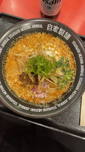Spicy vegan ramen  at Jikasei Mensho in Tokyo