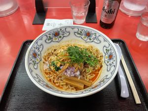 Tantanmen ramen (soupless)  at Jikasei Mensho in Tokyo