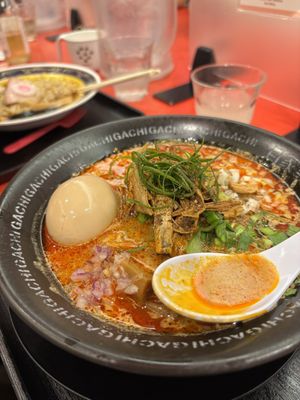 Vegan tantamen ramen (egg was an extra, not vegan)  at Jikasei Mensho in Tokyo