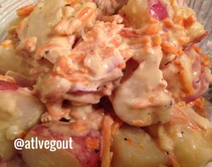 vegan potato salad  at Sevananda Natural Foods Co-op in Atlanta