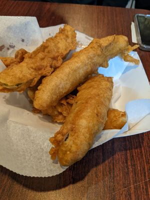 Fried pickles at Antonio's Pizzeria in Pittsburgh