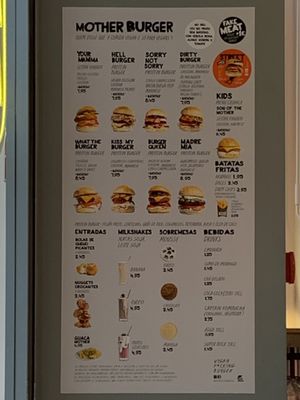 Menú  at Mother Burger - Saldanha in Lisbon