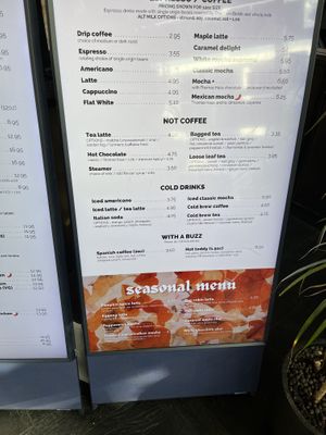 Menu  at Craft Cafe in New Westminster