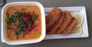 Lentil soup - yummy at Cafe N in Copenhagen