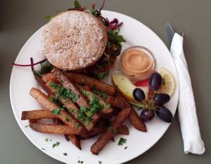 Great burger! at Cafe N in Copenhagen