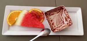 Chocolate mousse was so delicious that I forgot to take a picture before :) at Cafe N in Copenhagen