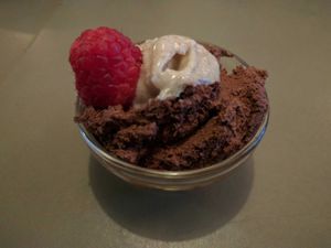 chocolate mousse at Cafe N in Copenhagen