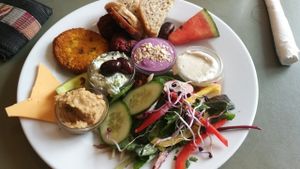 brunch plate at Cafe N in Copenhagen