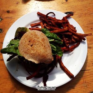 vegan burger  at Cafe N in Copenhagen