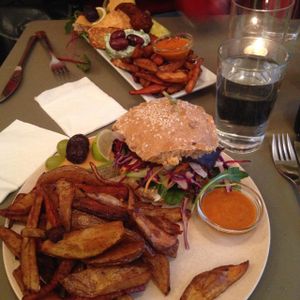 hamburger at Cafe N in Copenhagen