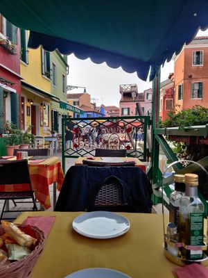 At the table at Ai Cesendeli in Burano
