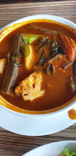 vegetarian Curry (vegan) at Dayang Cafe in Langkawi