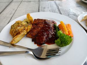 Vegan steak at Vegi House in Singaraja