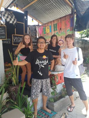 Thanks you for coming and try our food ,Be vegan Go green save the planet at Vegi House in Singaraja