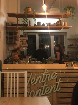 The kitchen at Ventre Content in Liege