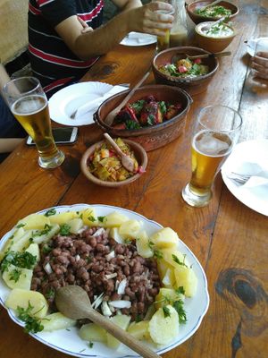 Vegan buffet at Villa Dihovo at Villa Dihovo in Dihovo